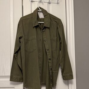 Garage Khaki Green Casual Shirt